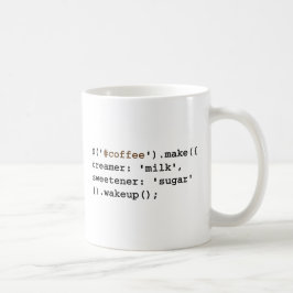 Blonder und süßer Javascript-Kaffee-Code Kaffeetasse