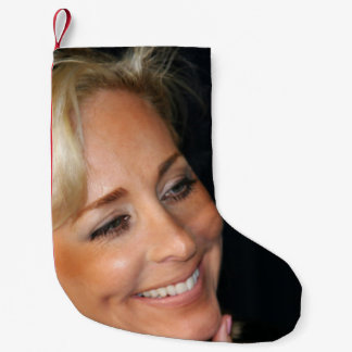 Blondes Frauen-Lächeln Kleiner Weihnachtsstrumpf
