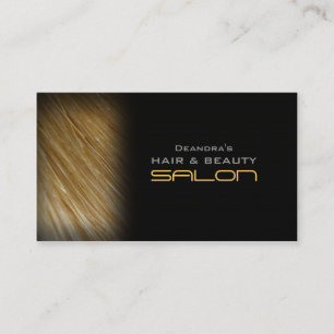 Blondes Haar-Goldsalon-Verabredungs-Visitenkarte Terminkarte