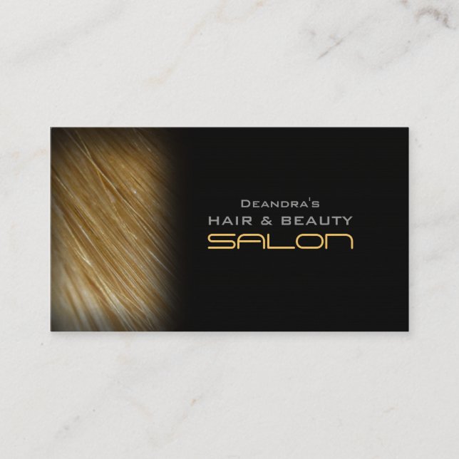 Blondes Haar-Goldsalon-Verabredungs-Visitenkarte Terminkarte (Vorderseite)