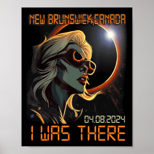 Blondes Mädchen Totale Sonnenfinsternis 2024 New B Poster