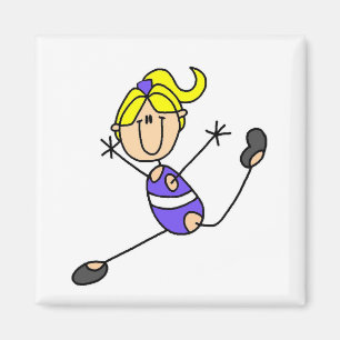 Blondes Mädchen Turnen T-Shirts und Geschenke Magnet