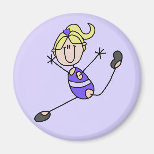 Blondes Mädchen Turnen T-Shirts und Geschenke Magnet