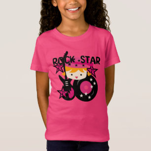Blondes Rockstar-Mädchen T-Shirt