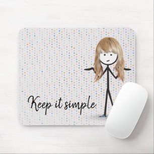 Blondes Stockgirl Auf Punkten Mousepad