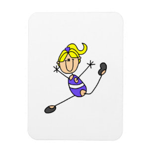 Blondes Turn-T-Shirt-Mädchen Magnet