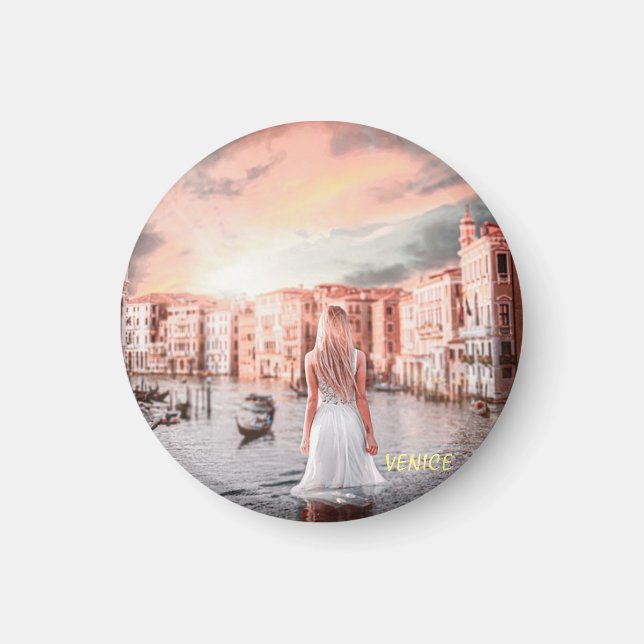 Blondie im romantischen Venedig Magnet (Vorne)