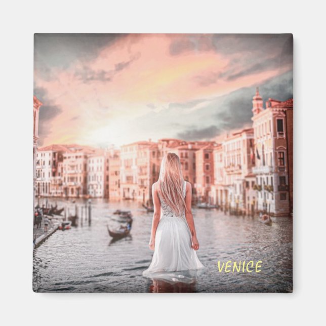 Blondie im romantischen Venedig Magnet (Vorne)