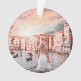 Blondie im romantischen Venedig Ornament