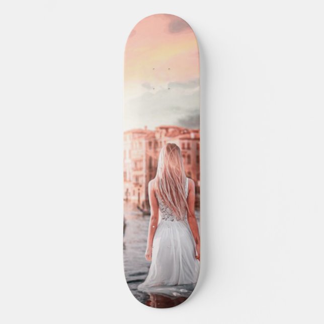 Blondie im romantischen Venedig Skateboard (Vorderseite)