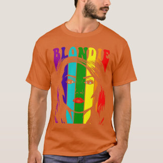 Blondie Pride Regenbogen Illustration Vintage Band T-Shirt