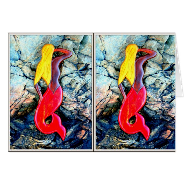 Blondine in rot (Vorderseite (Horizontal))