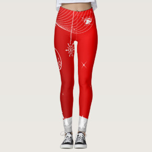 Blondine u. brach - gemusterte Leggings - weißes