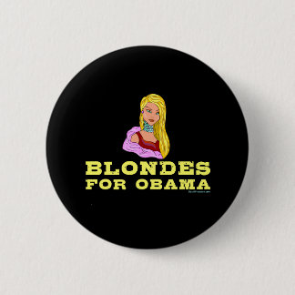 Blondinen für Obama-Knopf Button