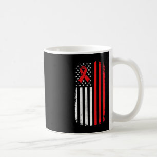 Blood Cancer Awareness American Flag Kaffeetasse
