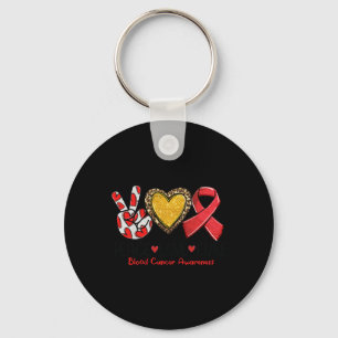 Blood Cancer Awareness Peace Love Cure Rebbon Schlüsselanhänger