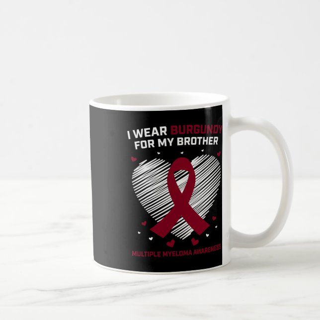 Blood Cancer Burgundy Brother Multiple Myeloma Awa Kaffeetasse (Rechts)