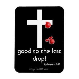 Blood Drops gotGod316.com Cross Magnet