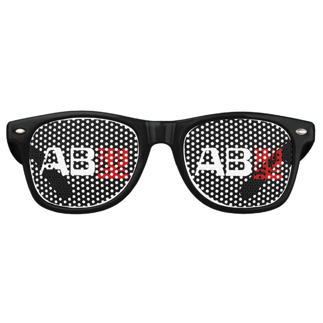 Blood Group AB Japanisches Kanji Partybrille (Vorderseite)