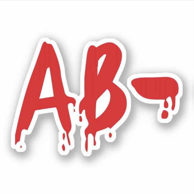 Blood Group AB - Negative #Horror Hospital Aufkleber (Vorderseite)