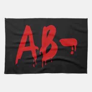 Blood Group AB - Negative #Horror Hospital Küchentuch
