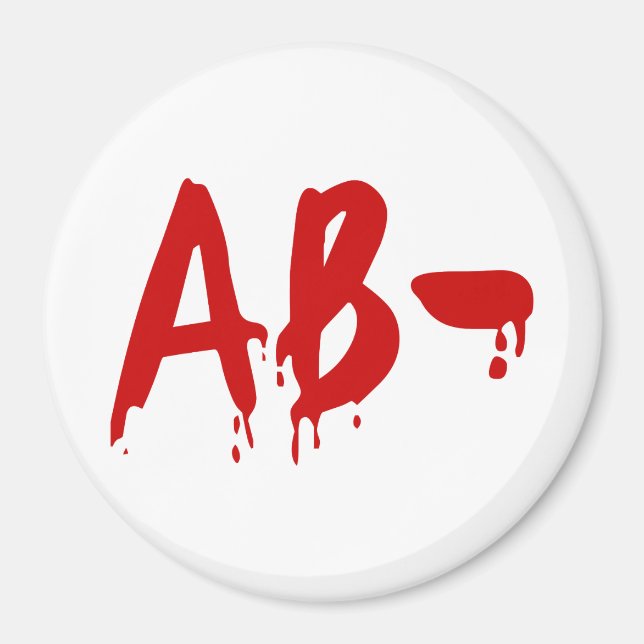 Blood Group AB - Negative #Horror Hospital Magnet (Vorne)