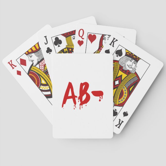 Blood Group AB - Negative #Horror Hospital Spielkarten (Rückseite)