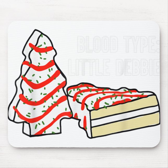 Blood kleinen Debbie Weihnachtsbaum Snack Kuchen Mousepad (Vorne)