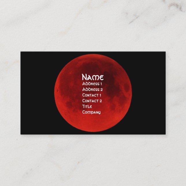 Blood Moon Gothic-Visitenkarte Visitenkarte (Vorderseite)