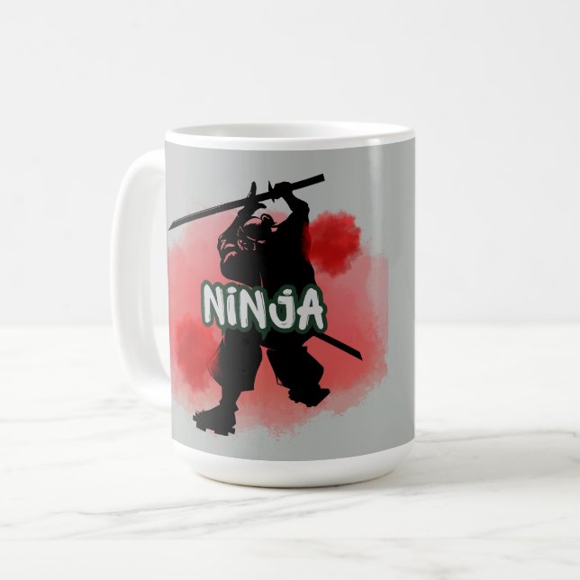Blood Moon Ninja Kaffeetasse (Vorderseite Links)