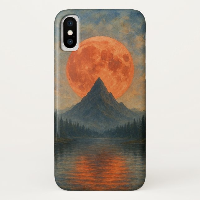 Blood Moon Peak Mobile Fall Case-Mate iPhone Hülle (Rückseite)