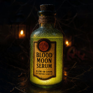 Blood Moon Serum - Halloween Apothekenetikett Aufkleber