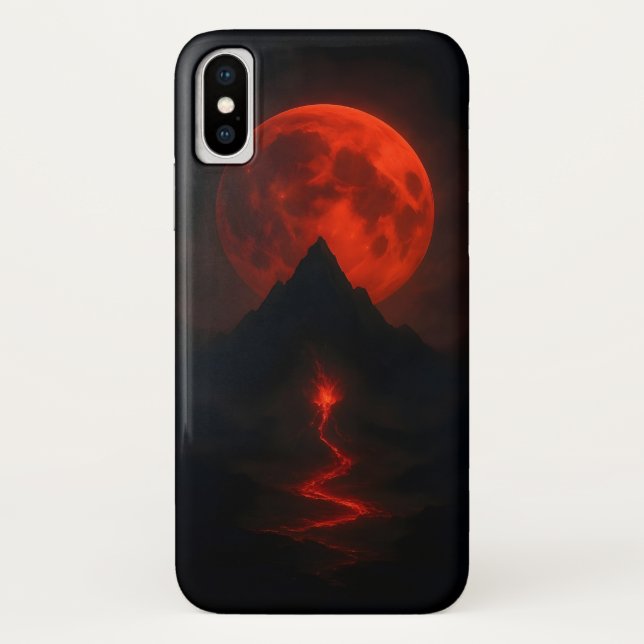 Blood Moon Volcano Mobile Fall Case-Mate iPhone Hülle (Rückseite)