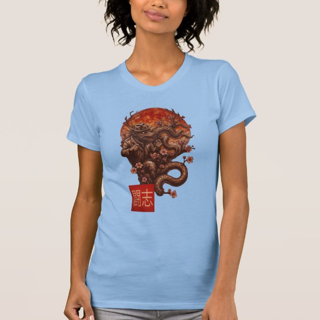 Blood Moon Yokai - Dunkle japanische Kunst T-Shirt (Vorderseite)