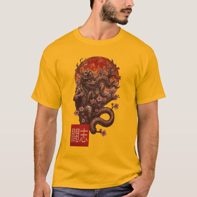 Blood Moon Yokai - Dunkle japanische Kunst T-Shirt (Vorderseite)