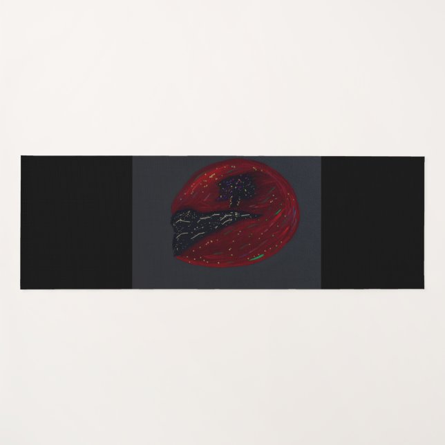 Blood Moonlit Night Yoga Mat Yogamatte (Vorderseite (Horizontal))