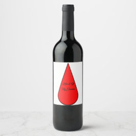Blood Of My Enemies Wine Label Weinetikett