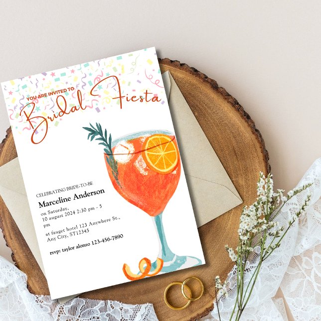 Blood Orange Cocktail Mexican Bridal Fiesta Einladung (Von Creator hochgeladen)