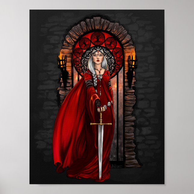 Blood Queen verzaubert Fantasy Art Print Poster (Vorne)
