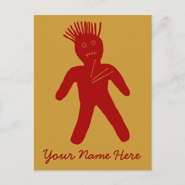 Blood Red Voodoo Doll Postkarte (Vorderseite)
