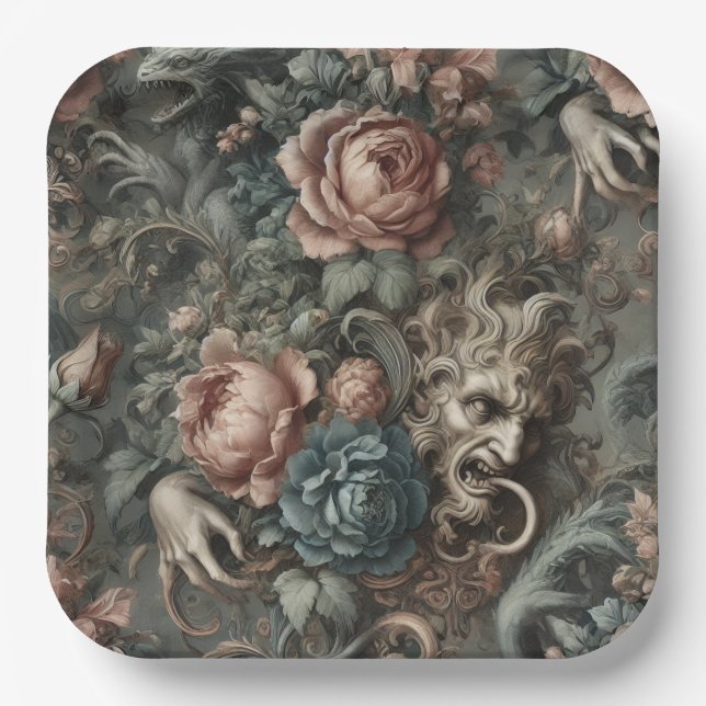 Blood Shadows Ritual – Gothic Victorian Pappteller (Vorderseite)