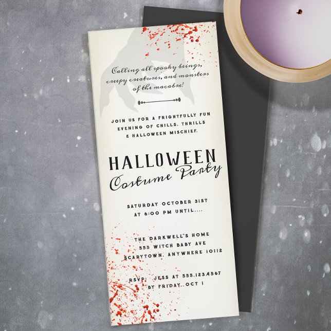 Blood Splatt Adulte Halloween Party Invitation (Créateur téléchargé)