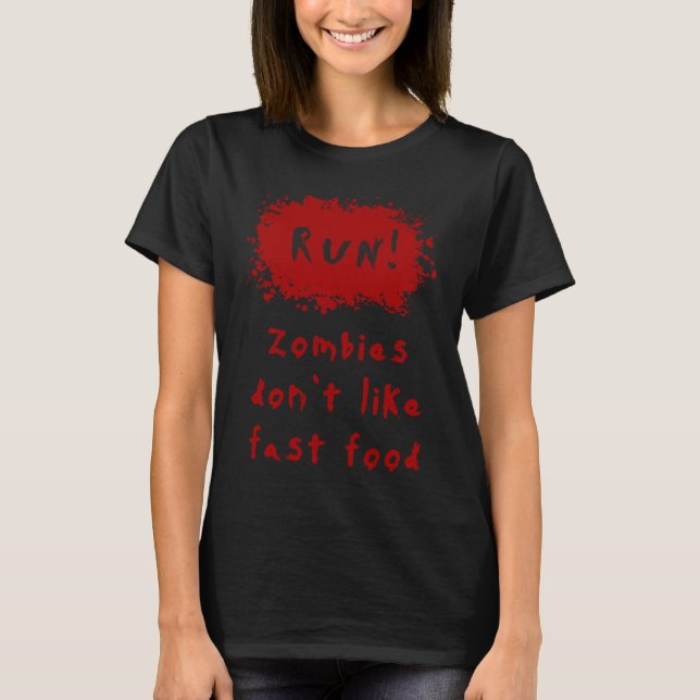 Blood Splatter  Zombie Halloween T-Shirt (Vorderseite)