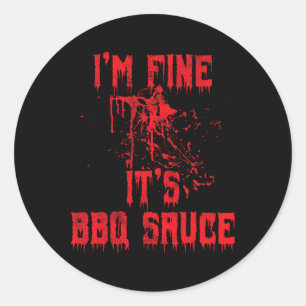 Blood Spritzer - Ich bin schöne Grillen Sauce Funn Runder Aufkleber