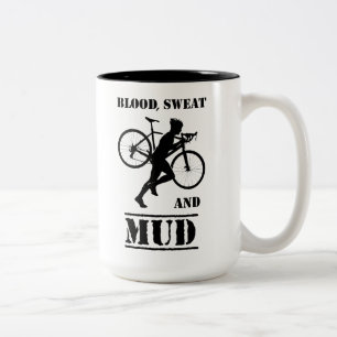 Blood Sweat And Mud Cyclocross Zweifarbige Tasse