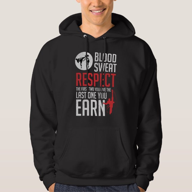 Blood Sweat Respect hapkido taekwondo karate judo Hoodie (Vorderseite)