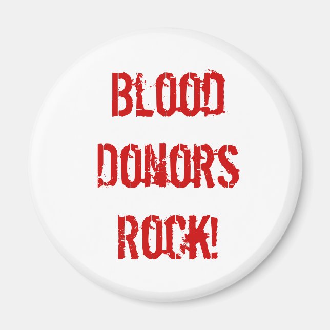 BloodDonorsRock! Magnet (Vorne)