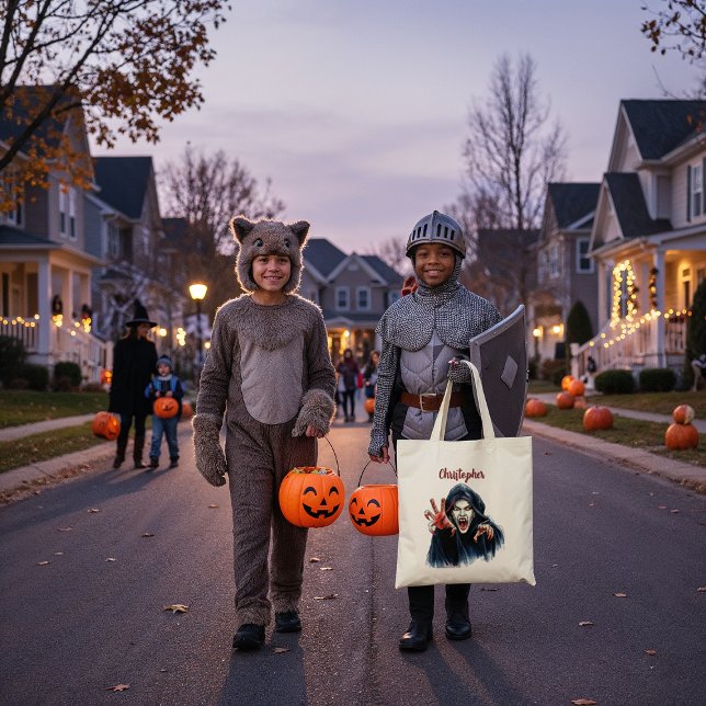 Blooddursty Vampire Couple Gothic Black Red Tragetasche (Von Creator hochgeladen)