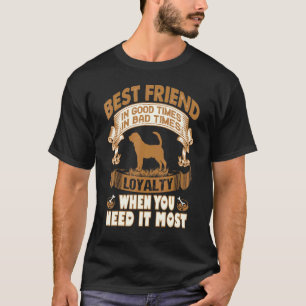 Bloodhound bester Freund in guter Zeit und in schl T-Shirt