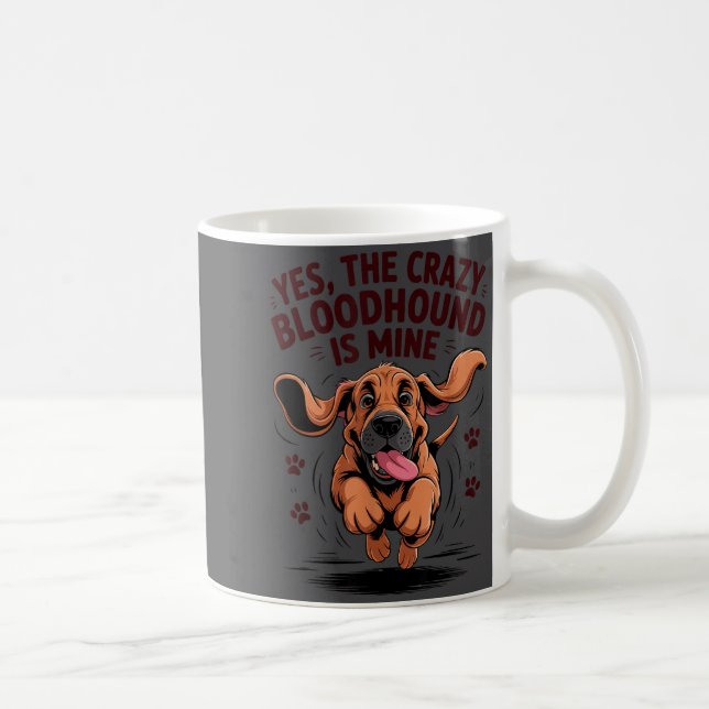 Bloodhound Breed Cute Pet Dog Lover Cartoon Funny  Kaffeetasse (Rechts)